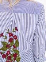 STRIPED SHIRT WIT BACK EMBROIDERY