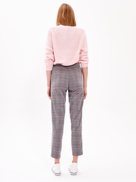 TAPED PLAID TROUSERS