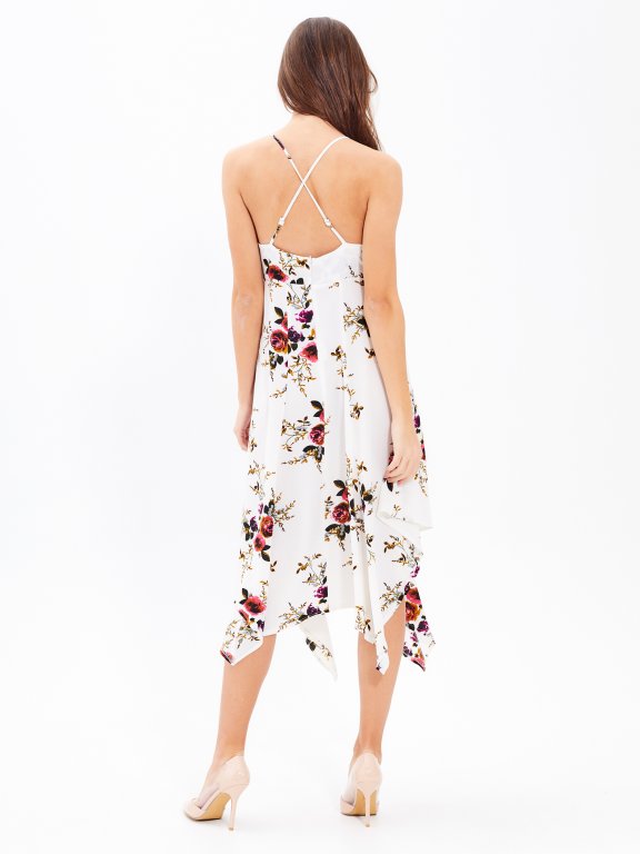 STRAPPY DRESS WITH FLORAL PRINT