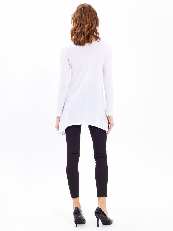 LONGLINE JUMPER WITH FRONT LACING
