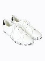 LACE-UP SNEAKERS WITH MESSAGE PRINT SOLE