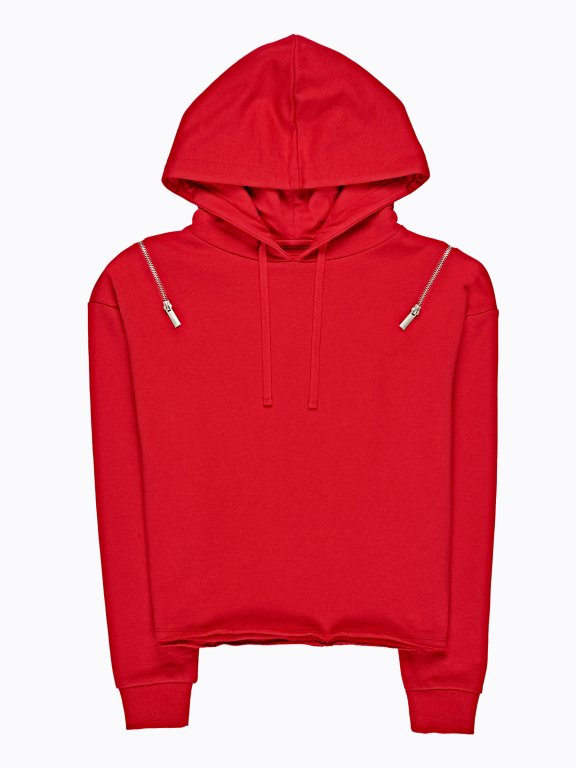 Hoodie with zippers