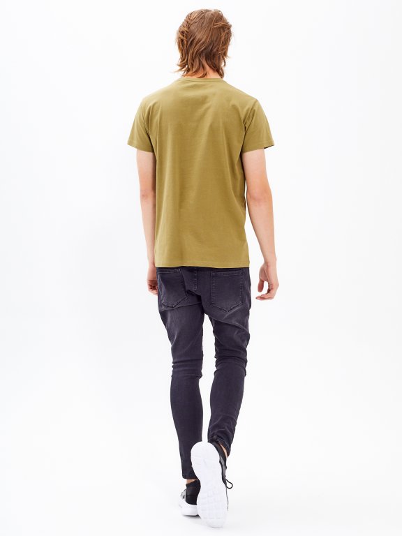 PANELED T-SHIRT WITH CHEST POCKET