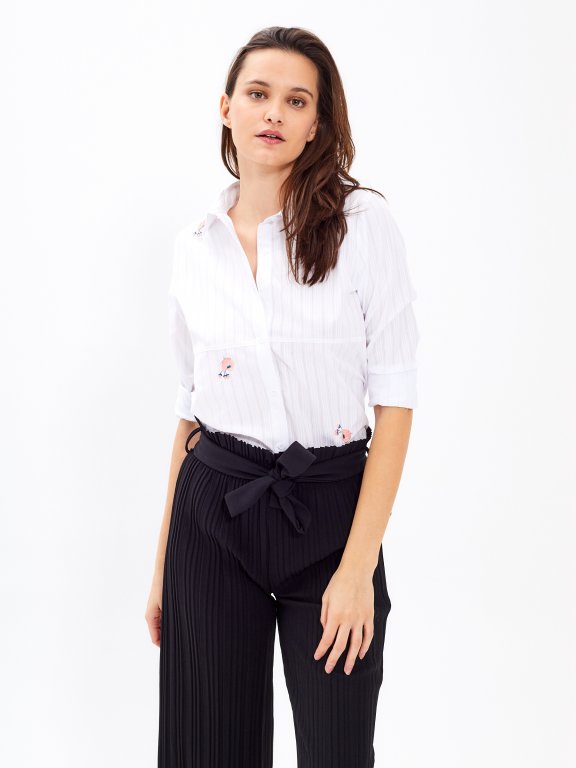 STRUCTURED EMBROIDERED SHIRT