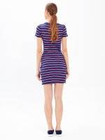 STRIPED BODYCON DRESS WITH KNOT DETAIL