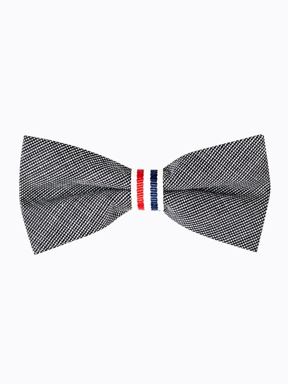 Bow tie with striped tape