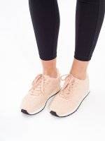 FAUX SUEDE LACE-UP SNEAKERS