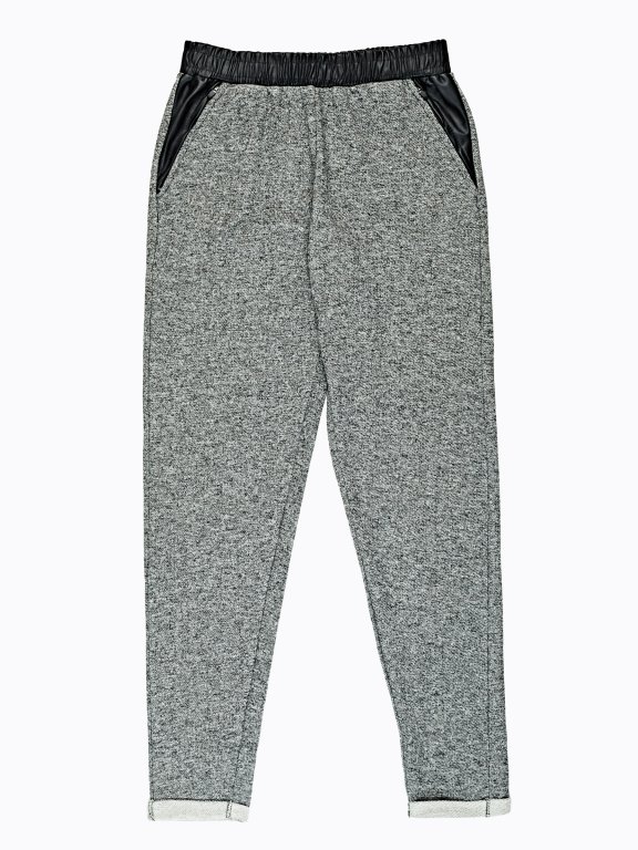 Marled combined sweatpants