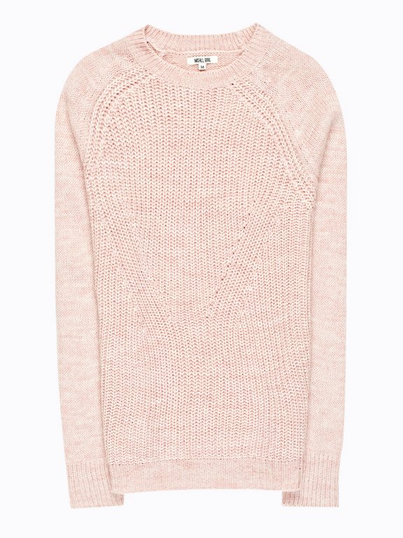 Structured pullover in wool blend