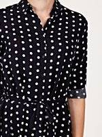 Polka dot print shirt dress