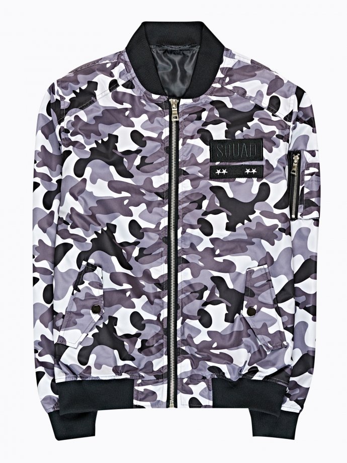 camo fleece bomber jacket