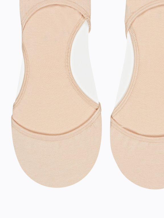 2-PACK BASIC FOOTIES WITH SILICONE HEEL
