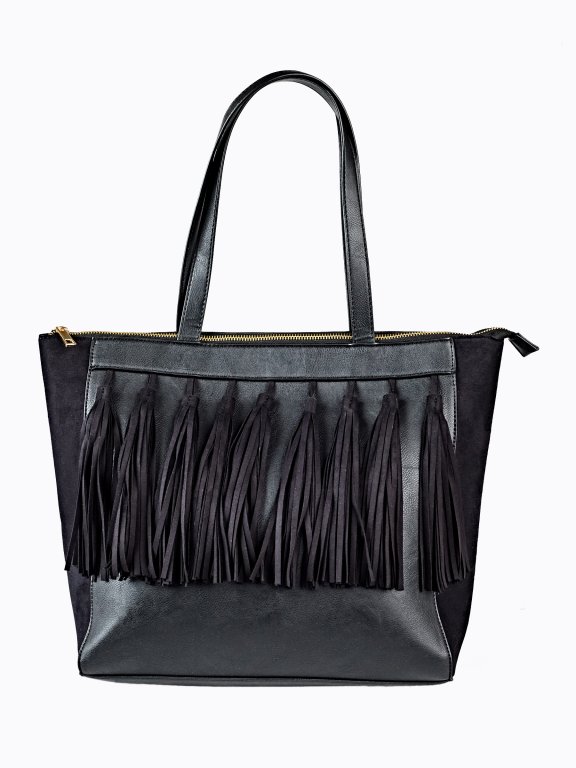 Tote bag with tassels