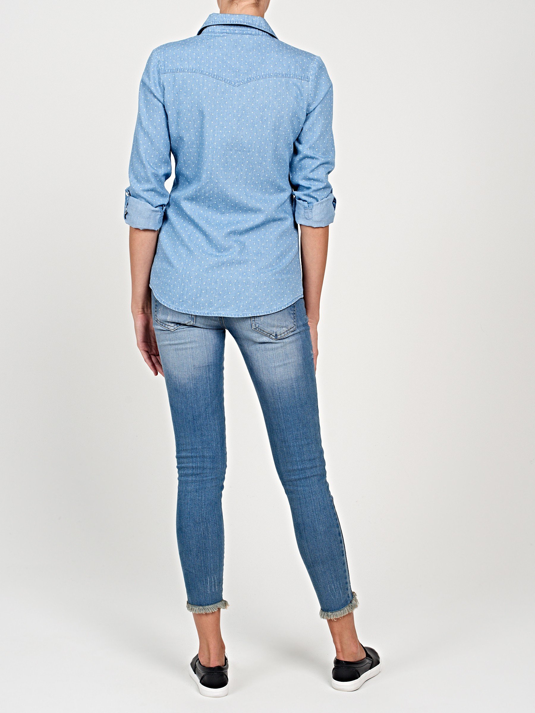 Buy DEAL JEANS Womens Collared Polka Dots Shirt | Shoppers Stop