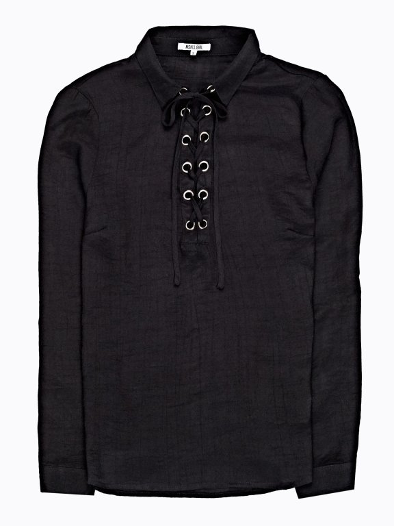 SHIRT WITH FRONT LACING