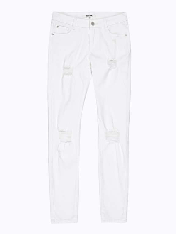 Damaged skinny trousers