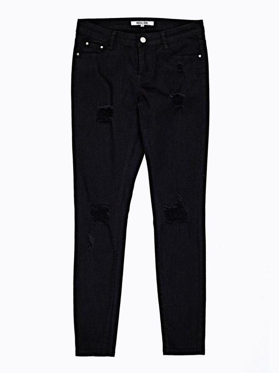 Damaged skinny trousers