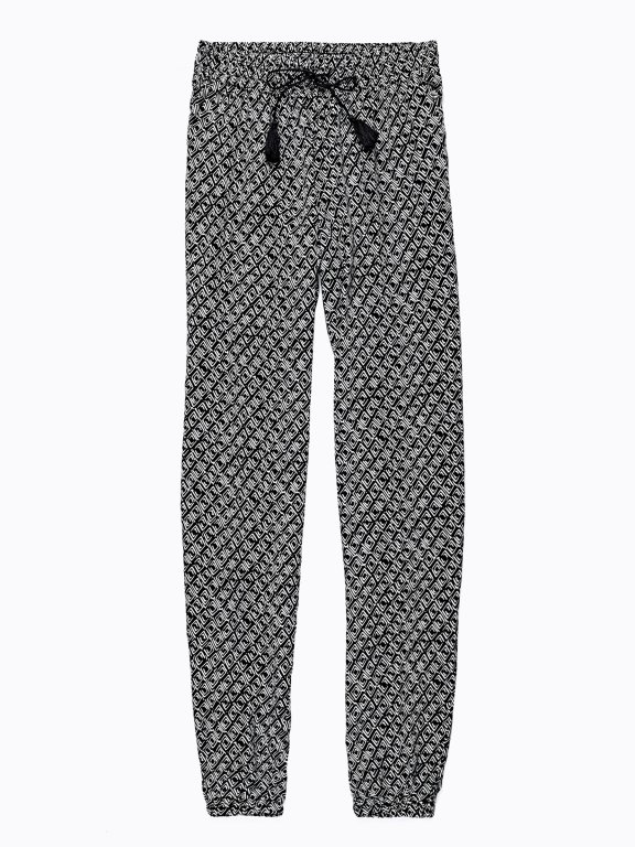 PRINTED VISCOSE TROUSERS