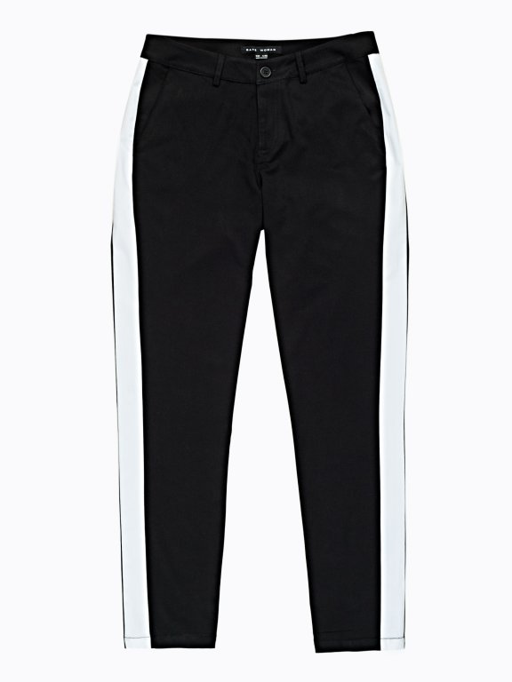 Chino trousers with side panel
