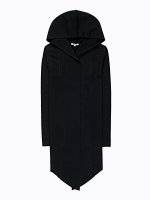 Longline hooded cardigan