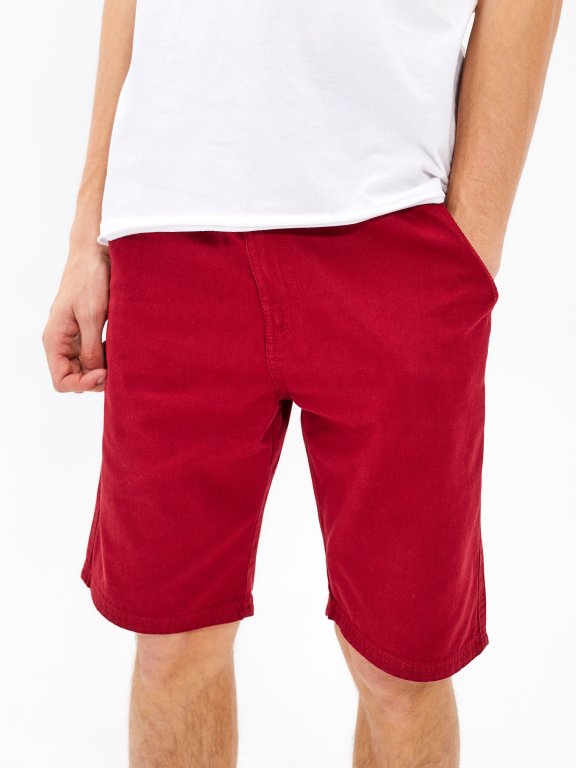Basic cotton twill shorts