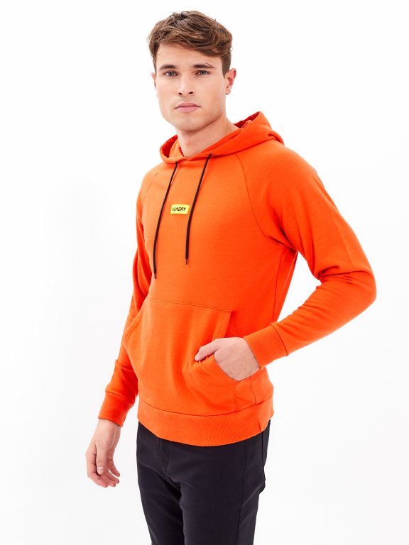 Hoodie with chest patch