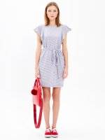Striped dress with ruffles