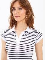 Striped polo shirt