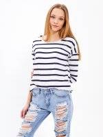 Striped top with zippers