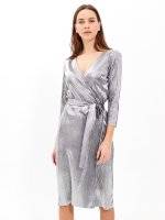 Silver wrap dress
