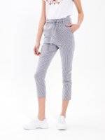 Striped paper bag trousers