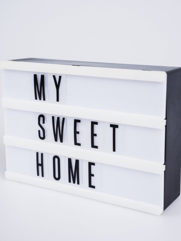 Light up box with 60 letters