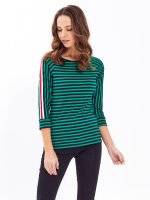 TAPED STRIPED TOP