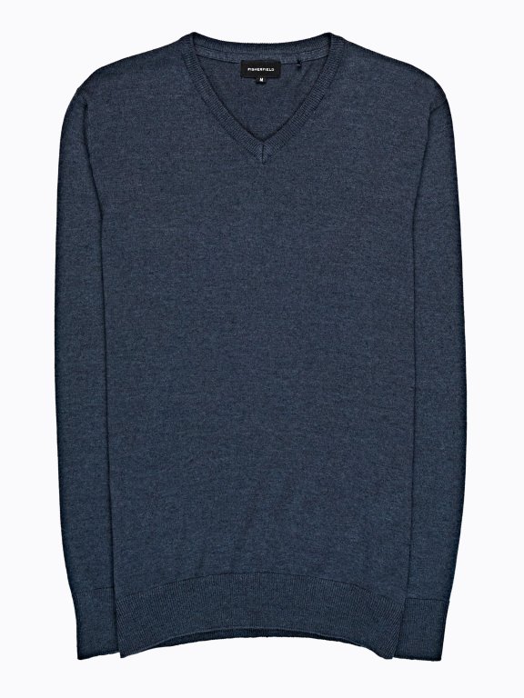 Základný sveter s véčkovým výstrihom