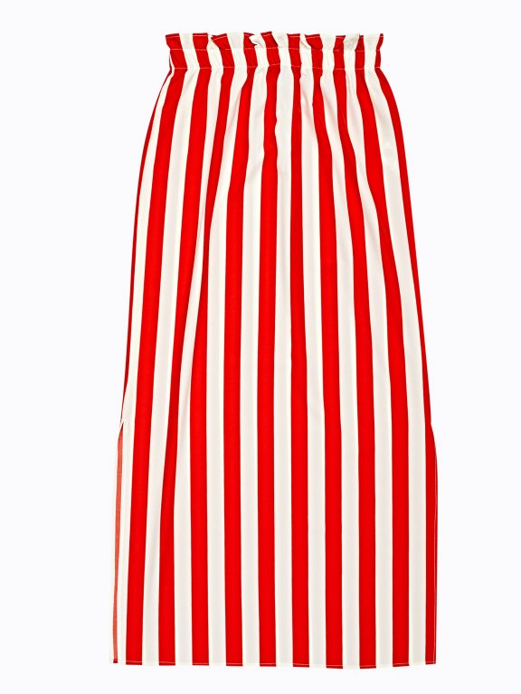 Highwaisted striped maxi skirt