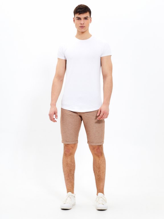 Chino shorts in linen blend