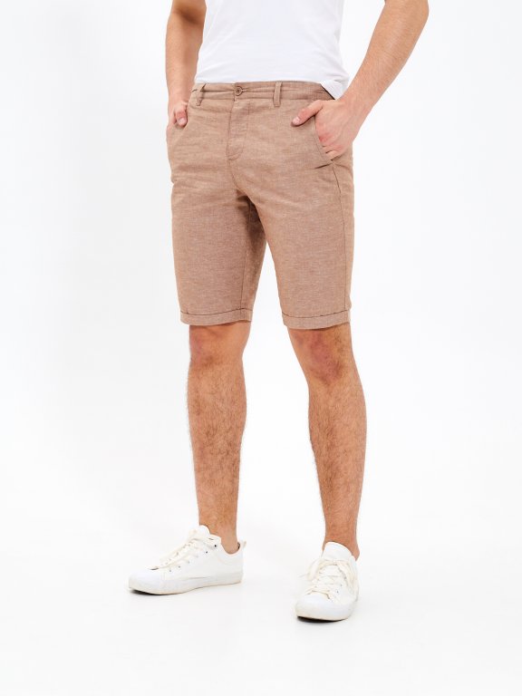 Chino shorts in linen blend