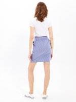 Striped paper bag skirt