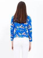 Floral print wrap blouse