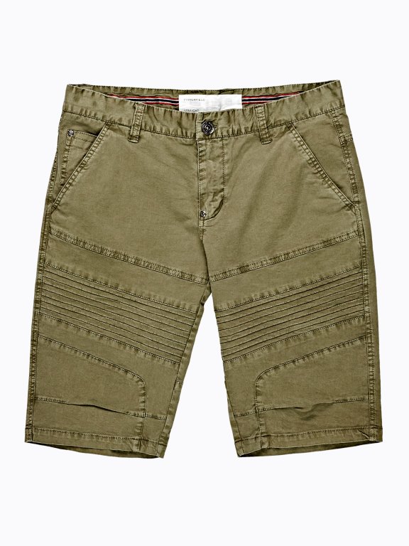 Cotton straight fit shorts