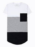 COLOUR BLOCK T-SHIRT WITH CHEST POCKET