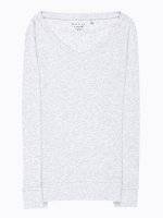 Basic v-neck rib-knit t-shirt