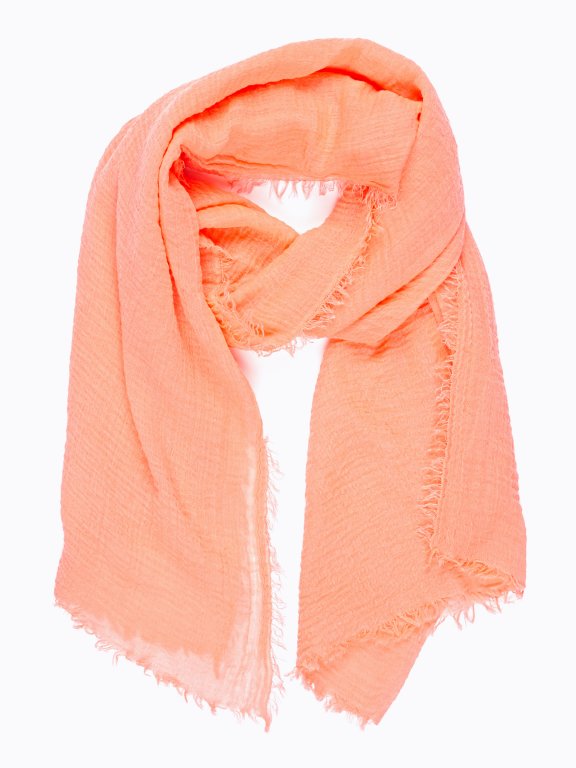 NEON PINK SCARF WITH SMALL TASSELS