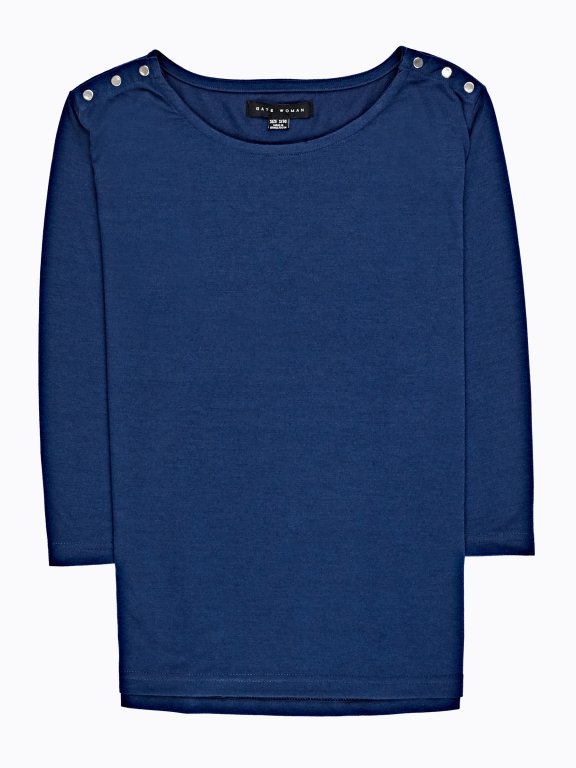 T-SHIRT WITH SHOULDER BUTTONS