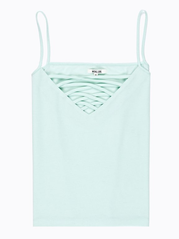 Lace up tank top