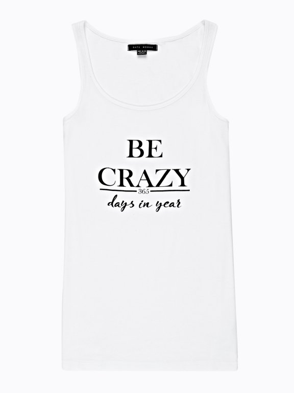 TANK WITH MESSAGE PRINT