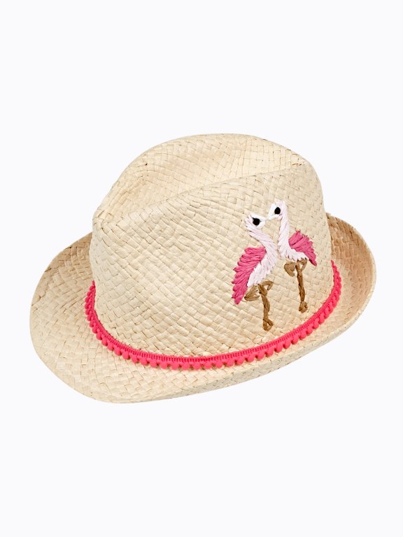 EMBROIDERED FEDORA HAT