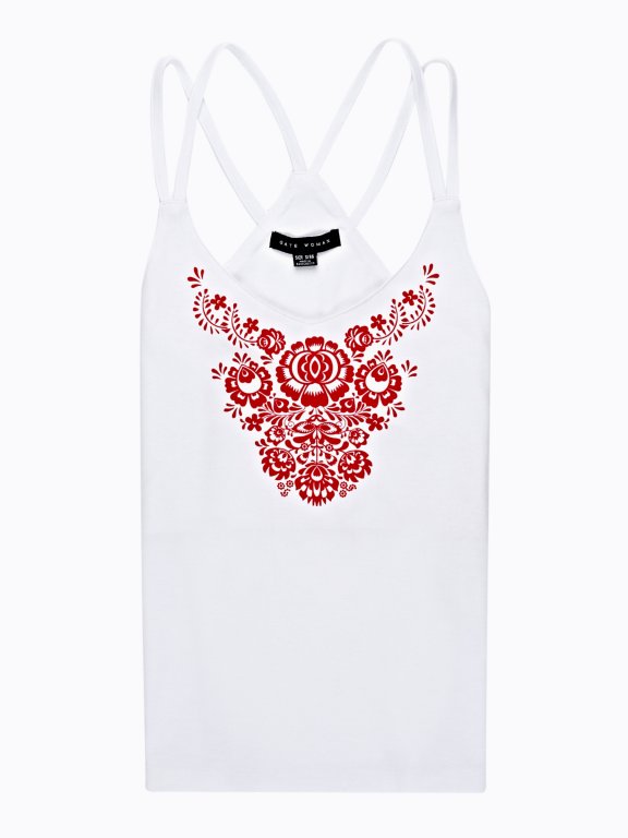 Tank top with print