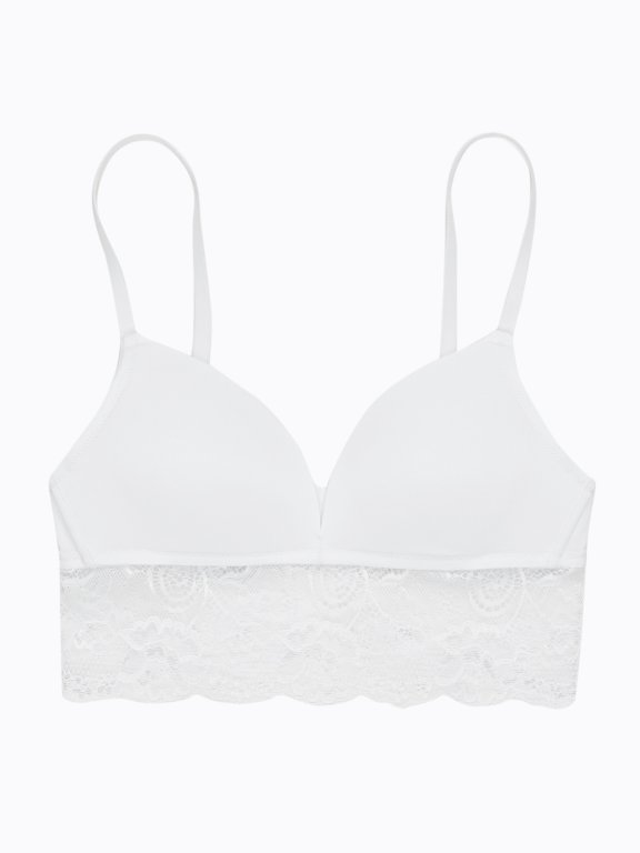 Padded bralette with lace