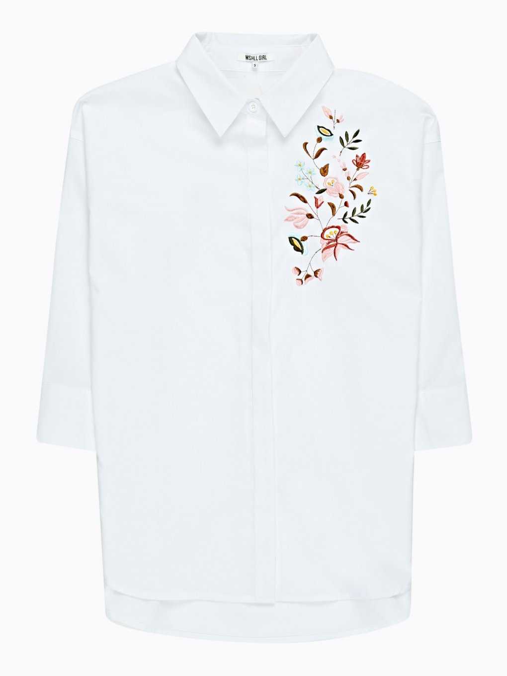 Oversized shirt with embroidery